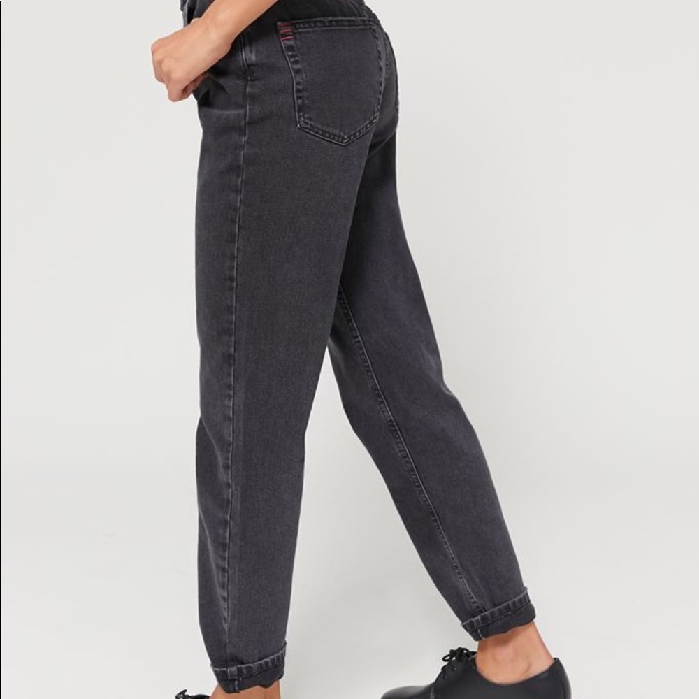 Urban Outfitters Mom High-Rise Washed Black Jeans